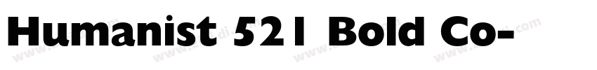 Humanist 521 Bold Co字体转换